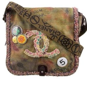 Chanel On the Pavement Graffiti Messenger Bag Runway- Limited Edition